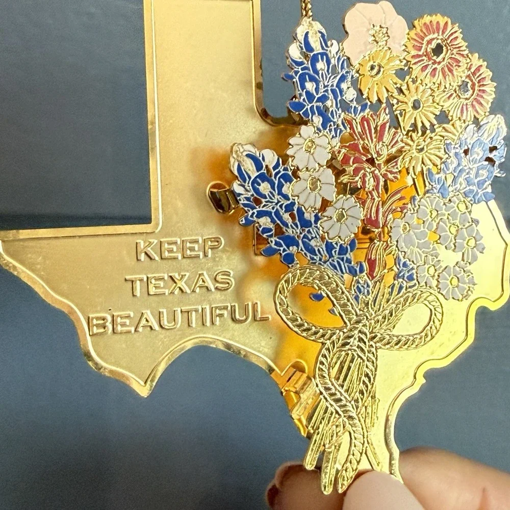 Keep Texas Beautiful Texas Christmas Ornaments Lot of 2 2005/2007 USA F/W